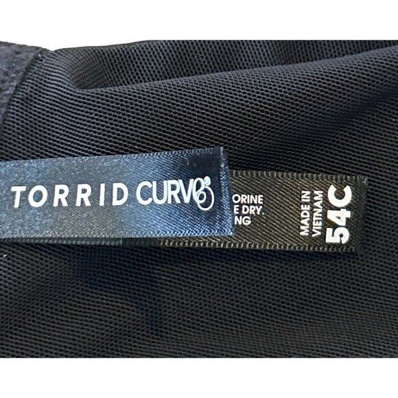 Torrid Bra Black 360 Back Smoothing T-Shirt Underwire Back Closure Bow 54C - Picture 5 of 6